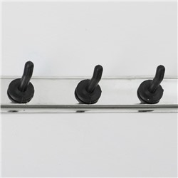 Набор кухонных принадлежностей «Ночь», 6 предметов, на подвесе, серебристый