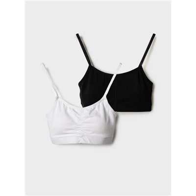 Топ трикотажный для девочек, 2 шт в комплекте