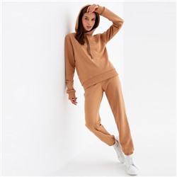 Костюм женский (толстовка, брюки) Modellini, бежевый, размер 48