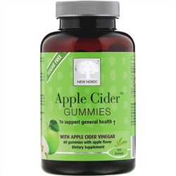 New Nordic, Apple Cider, жевательные таблетки со вкусом яблока, 60 шт.