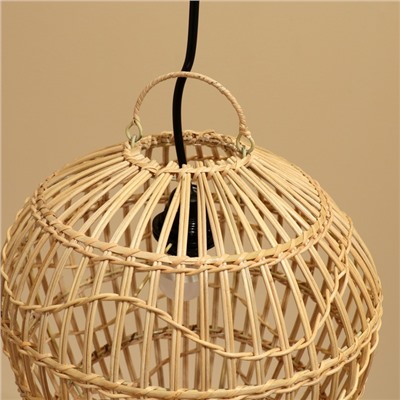 Светильник потолочный из ротанга «Джонатан», 1×120 Вт, Е27, 30×30×50 см