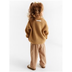 Брюки детские Крошка Я «Горошек», рост 74-80 см, бежевые