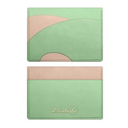 Чехол для пластиковых карт 105х75 мм 70786 "ПЛЕЗИР БЕЖЕВЫЙ/МЯТНЫЙ" 1 отд.,3 кармана Феникс