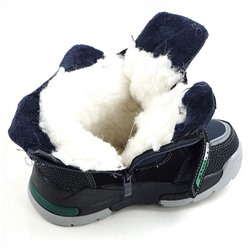 F357-1B син Ботинки зима для мальчиков (27-32)/8