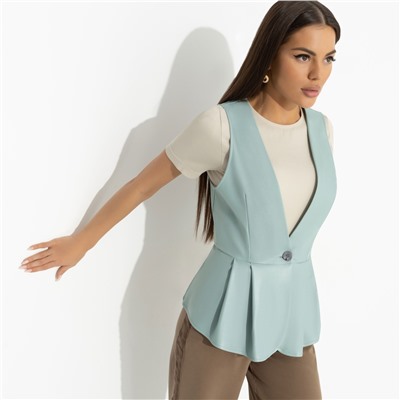 Жилет приталенного силуэта, Стильное комьюнити (мята)