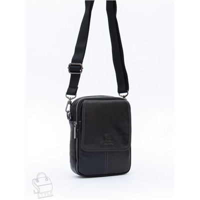 Сумка мужская кожаная 8613S black Fuzhiniao