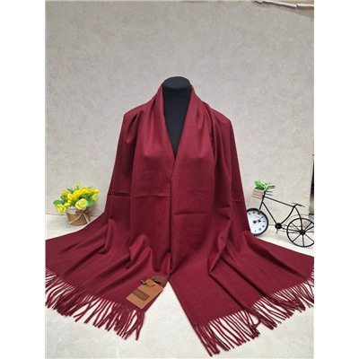 Тёплый палантин, цвет бордовый