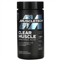 Muscletech, Clear Muscle, HMB, свободная кислота, 84 капсулы с жидкостью