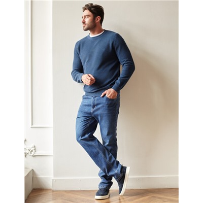 Джемпер фактурной вязки из хлопка с нейлоном