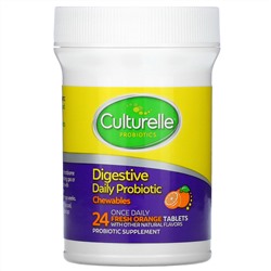Culturelle, Digestive Daily Probiotic, Fresh Orange, 24 Once Daily Tablets