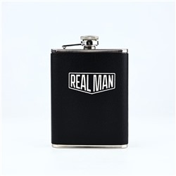 Подарочный набор REAL MAN, фляжка 240 мл, стопки 30 мл × 2 шт., воронка
