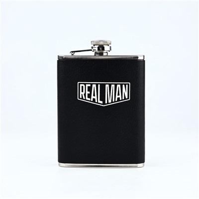 Подарочный набор REAL MAN, фляжка 240 мл, стопки 30 мл × 2 шт., воронка