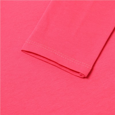 Лонгслив для девочки, цвет яр.розовый, рост 146