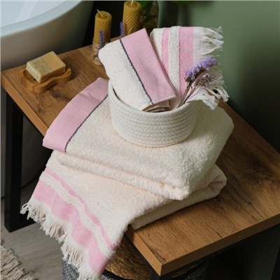 Полотенце махровое LoveLife «Муссон» 50×80 см, розовый, 100% хлопок, 500 г/м²