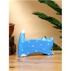 Календарь настольный «Кошка», 13×4×10 см, дерево, синий