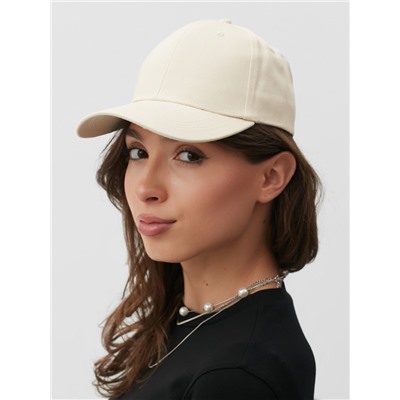 Кепка однотонная MINAKU, бежевая, размер 58