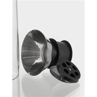 Графин «Тео», 600 мл, 8×24 см, с крышкой-клапаном, стекло, прозрачный