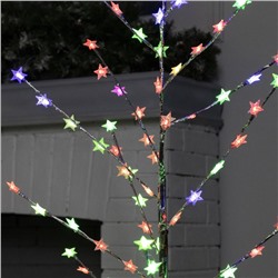 Светодиодный куст «Звёзды» 1.5 м, 84 LED, мигание, 220 В, свечение мульти (RG/RB)