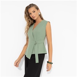 Жилет приталенный, Сила пастели (оливковый)