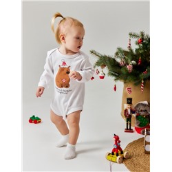 Боди с длинным рукавом Крошка Я «Пухляш», рост 86-92 см, цвет белый