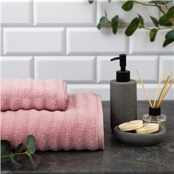 Полотенце махровое «Этель» Waves, 70×130 см, 100% хлопок, 460 г/м², розовое