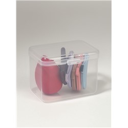 Спонжи для макияжа, в футляре, набор 6 шт.: спонж «капля», пуховки - 5 шт., МИКС