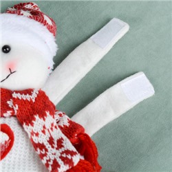 Новогоднее украшение Снеговик 14*5*40 см / B106 /уп 100/ на липучках