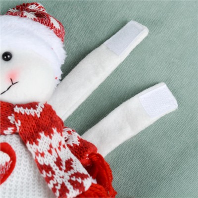 Новогоднее украшение Снеговик 14*5*40 см / B106 /уп 100/ на липучках