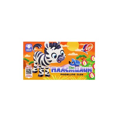 Пластилин «Луч. ZOO», 6 цветов, 90 г