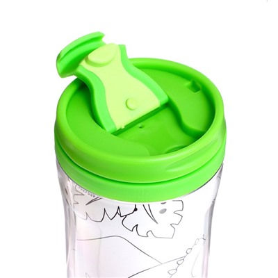 Термостакан детский «Динозаврики», с вставкой-раскраской, цвет салатовый, 250 мл