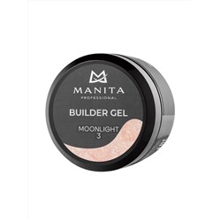 MANITA Гель моделирующий для ногтей с хлопьями юки / Builder Gel Moonlight №03, 15 мл 28226