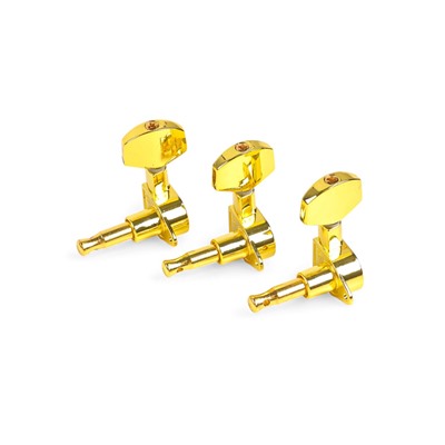 Комплект одиночной колковой механики Music Life, золотистые, 3+3