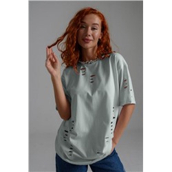 7458 футболка женская (Олива)