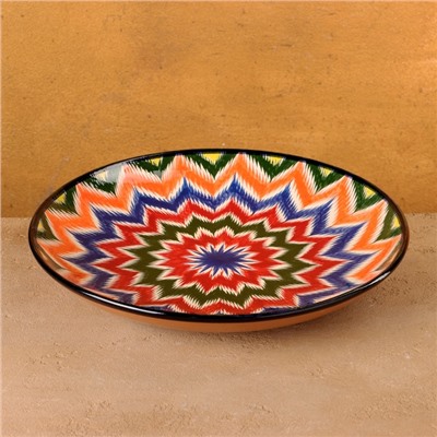 Ляган узбекский Риштанская Керамика «Атлас», d=31 см, разноцветный