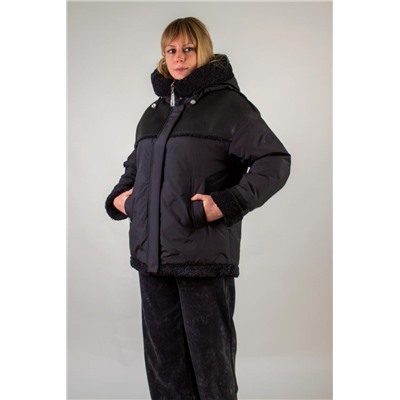 Куртка с верблюжьей шерстью арт.313 (Черный)