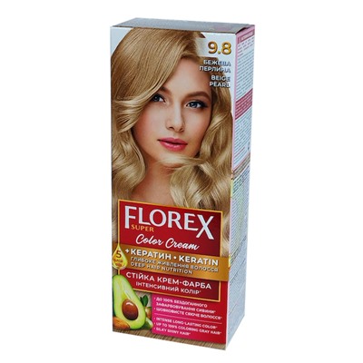 Краска для волос Florex Super 9.8 Бежевый жемчуг