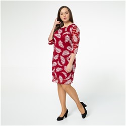 Платье, трикотаж, бордовый