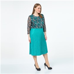 Платье, трикотаж, бирюзовый