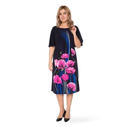 Платье, трикотаж, индиго