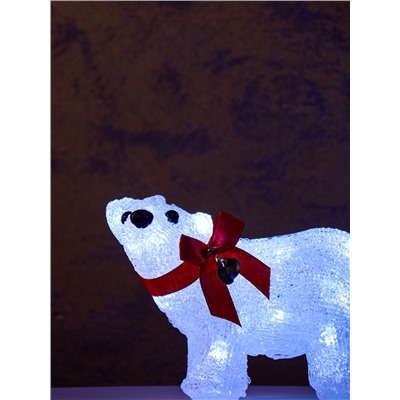 Светодиодная фигура «Мишка» 12×17 см, акрил, 20 LED, батарейки ААх2 (не в комплекте), свечение белое
