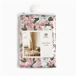 Шторы для кухни «Этель. Попугай» 149×180 см - 2 шт., подхваты - 2 шт., 80% хлопок, 20% п/э