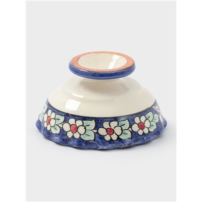 Конфетница узбекская Риштанская Керамика «Цветы», 13 см, синяя