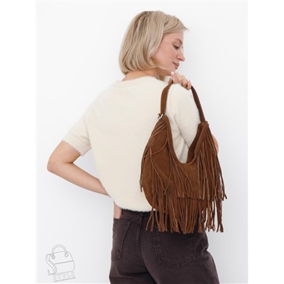 Сумка женская кожаная 5812P brown Polina&Eiterou