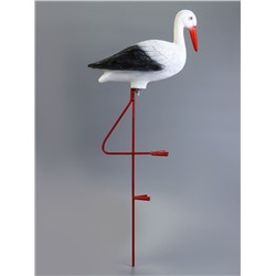 Садовая фигура из полистоуна «Аист» 90×27×13 см