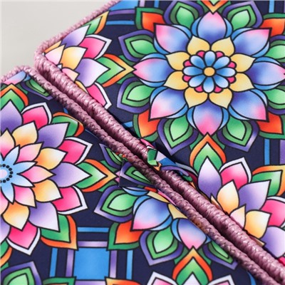 Шкатулка для рукоделия и шитья «Цветы калейдоскопа», хранение ниток, иголок, мелочи, 19×26×14.5 см