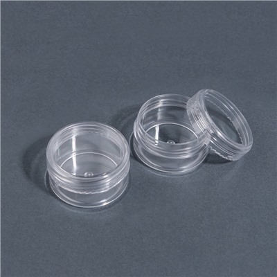 Набор баночек для мелочей, 16 шт., 10 мл, в чехле, прозрачный