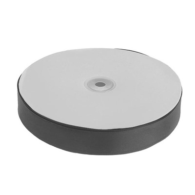 Репсовая лента чёрная, ширина 2.5 см, в рулоне, 91 метр