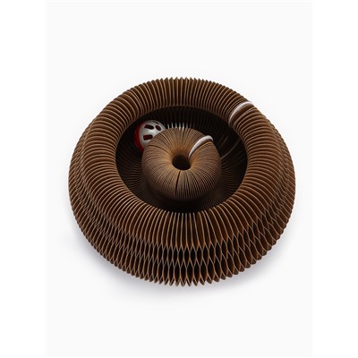 Когтеточка - игрушка «Пижон. Бублик», 11×11×7/20×11 см, гофрокартон, коричневая