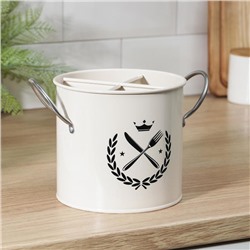 Подставка под столовые приборы Crown, h=13 см, белая