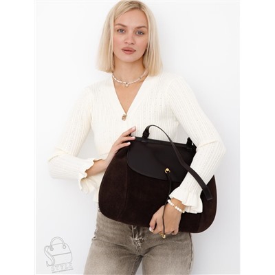 Сумка женская кожаная 1044M coffee Polina&Eiterou